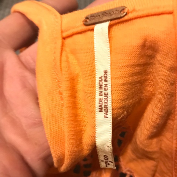 ⚡️ Free People Orange Crocheted Razorback Tank - Picture 12 of 13